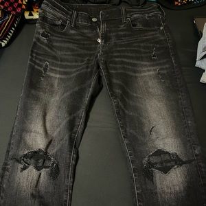 Black American eagle slim jeans size 31x32